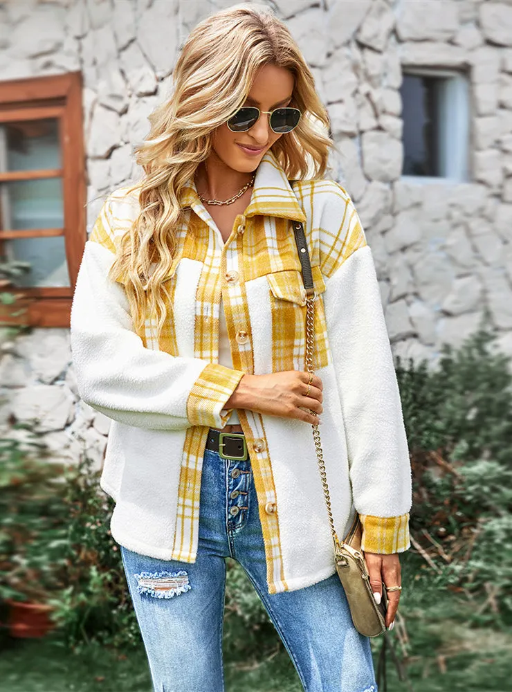 Autumn and Winter Plaid Coat