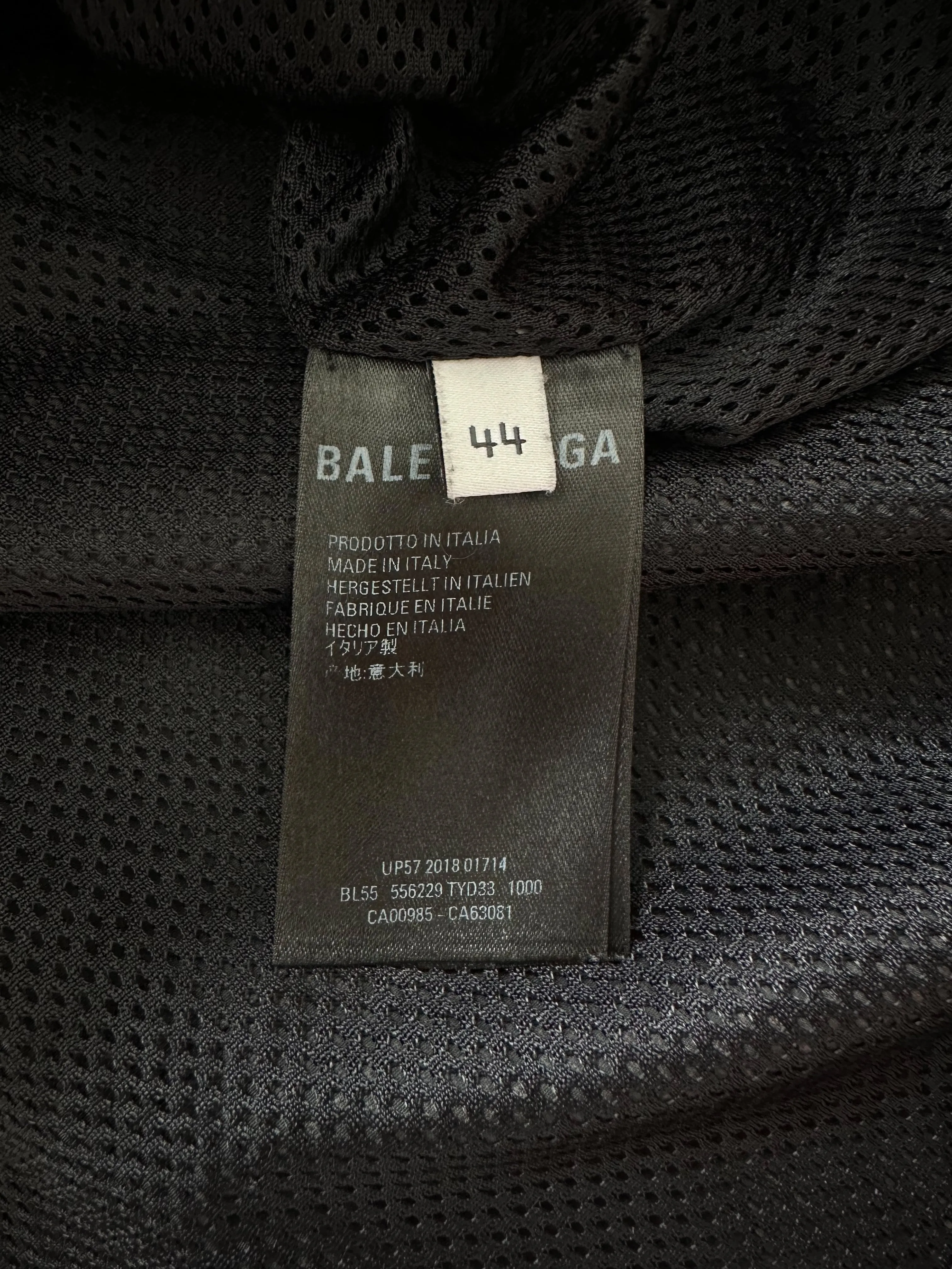 Balenciaga Black Logo Hooded Windbreaker