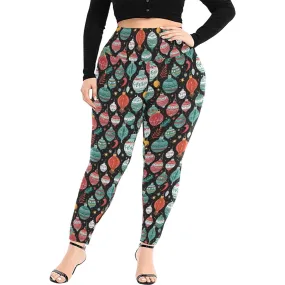 Big Ornament Women's Plus Size High Waited Leggings Women's High Waist Leggings(Plus Size)(ModelL45)