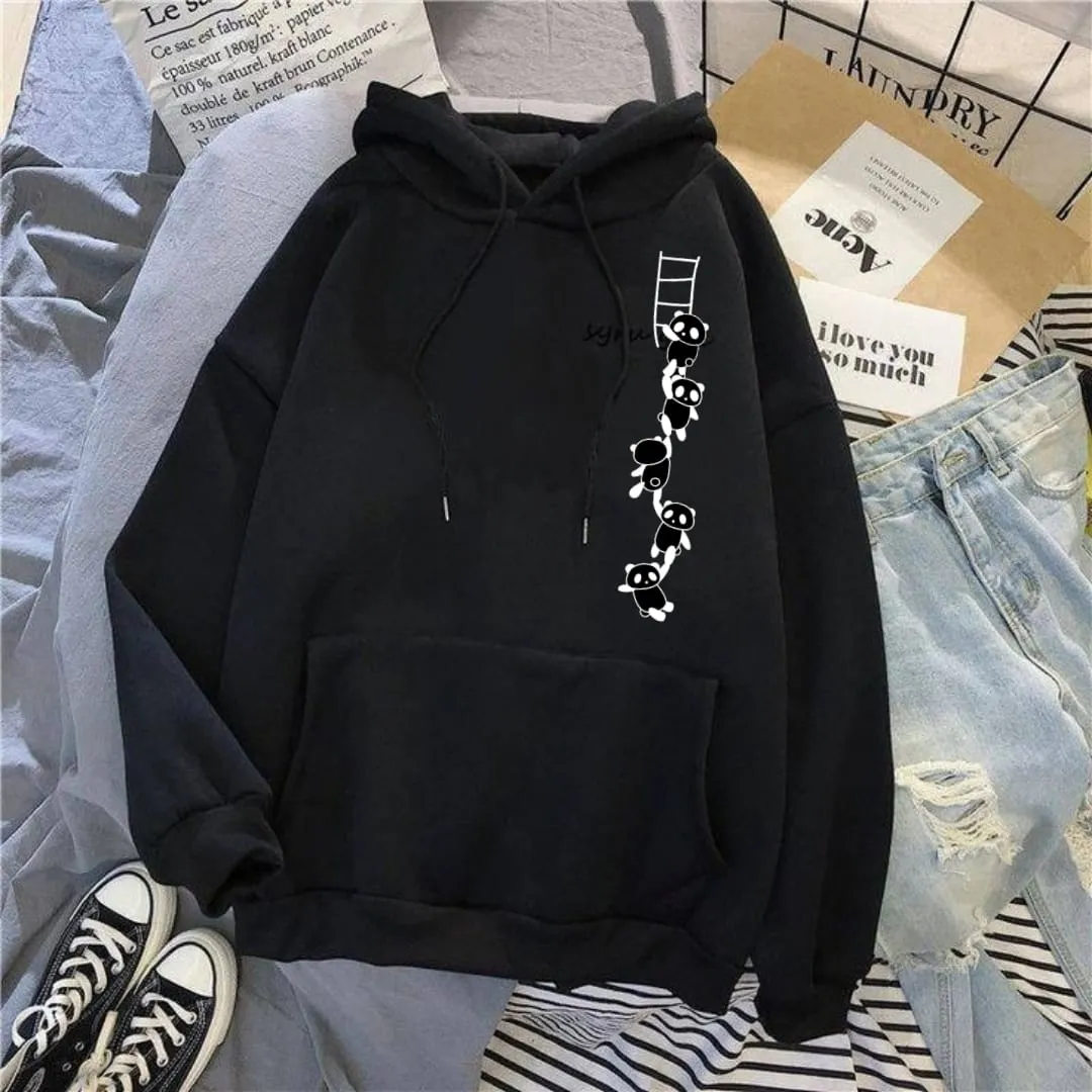 BLACK HOODIE PANDA LADDER