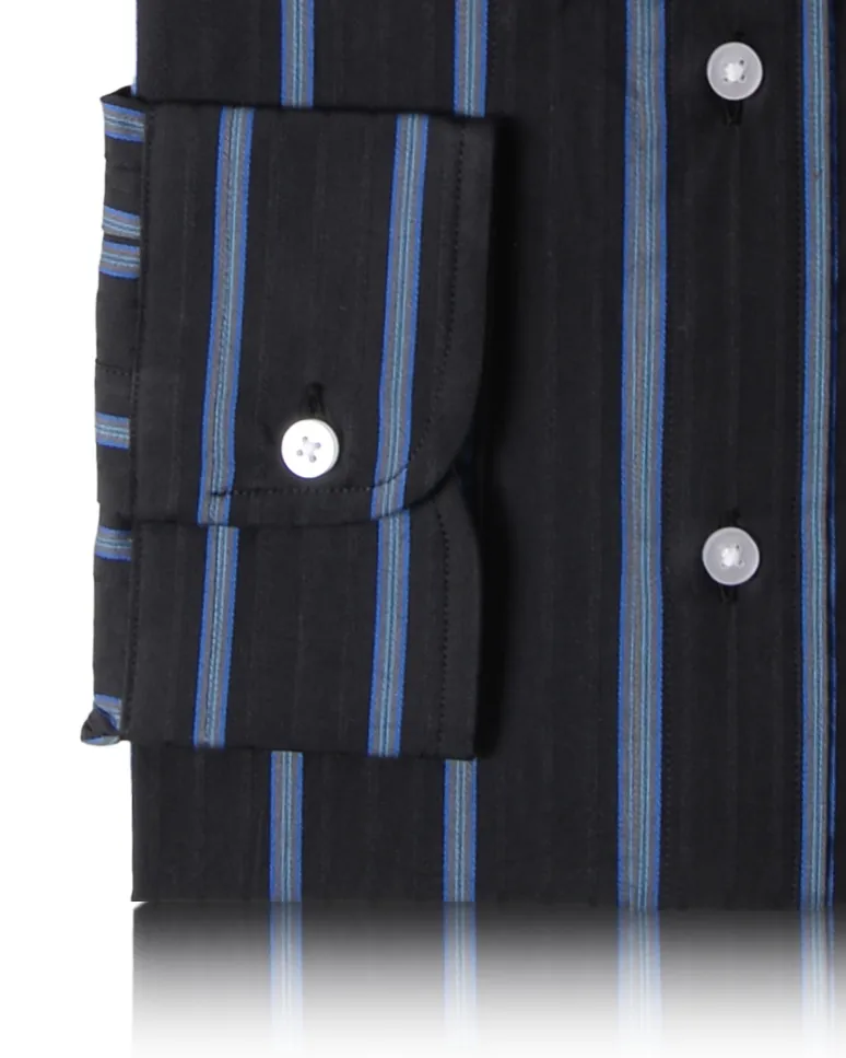 Black With Blue Stripes