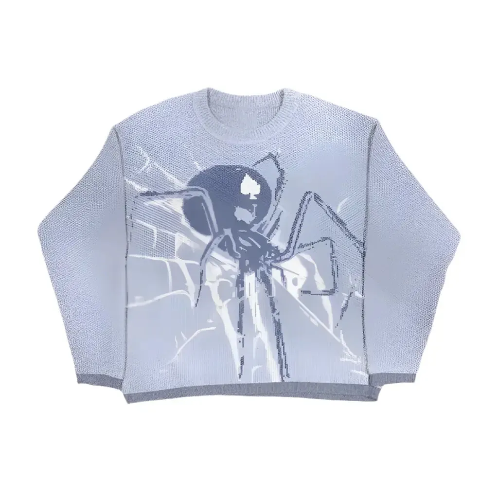 Blue Y2K Spider Knit