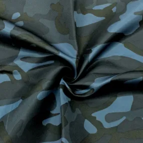 Blue/Black Camo Print Famous Make Yoga Wear Woven  Fabric