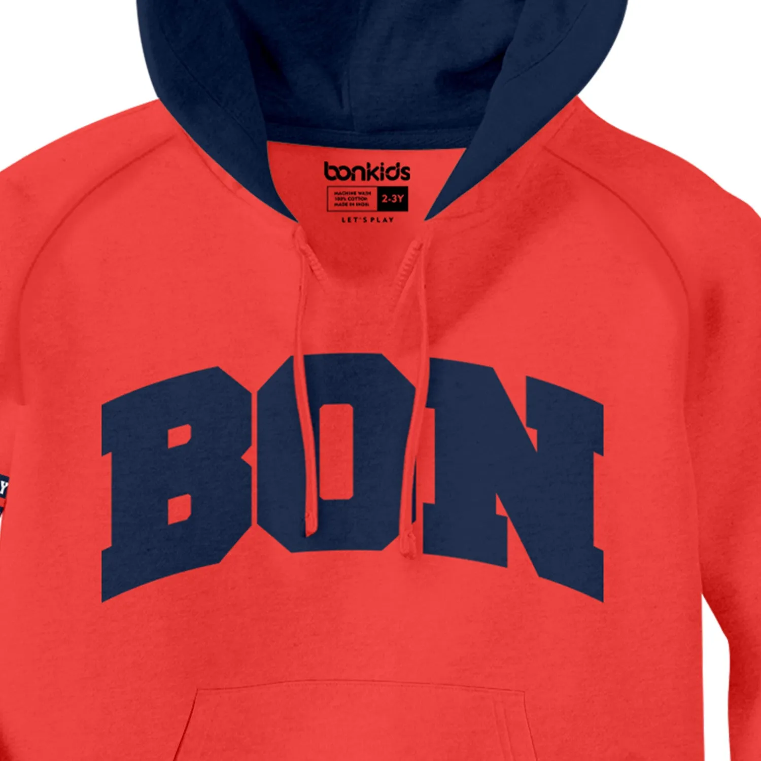 Boys Red Embroidery Hoodies