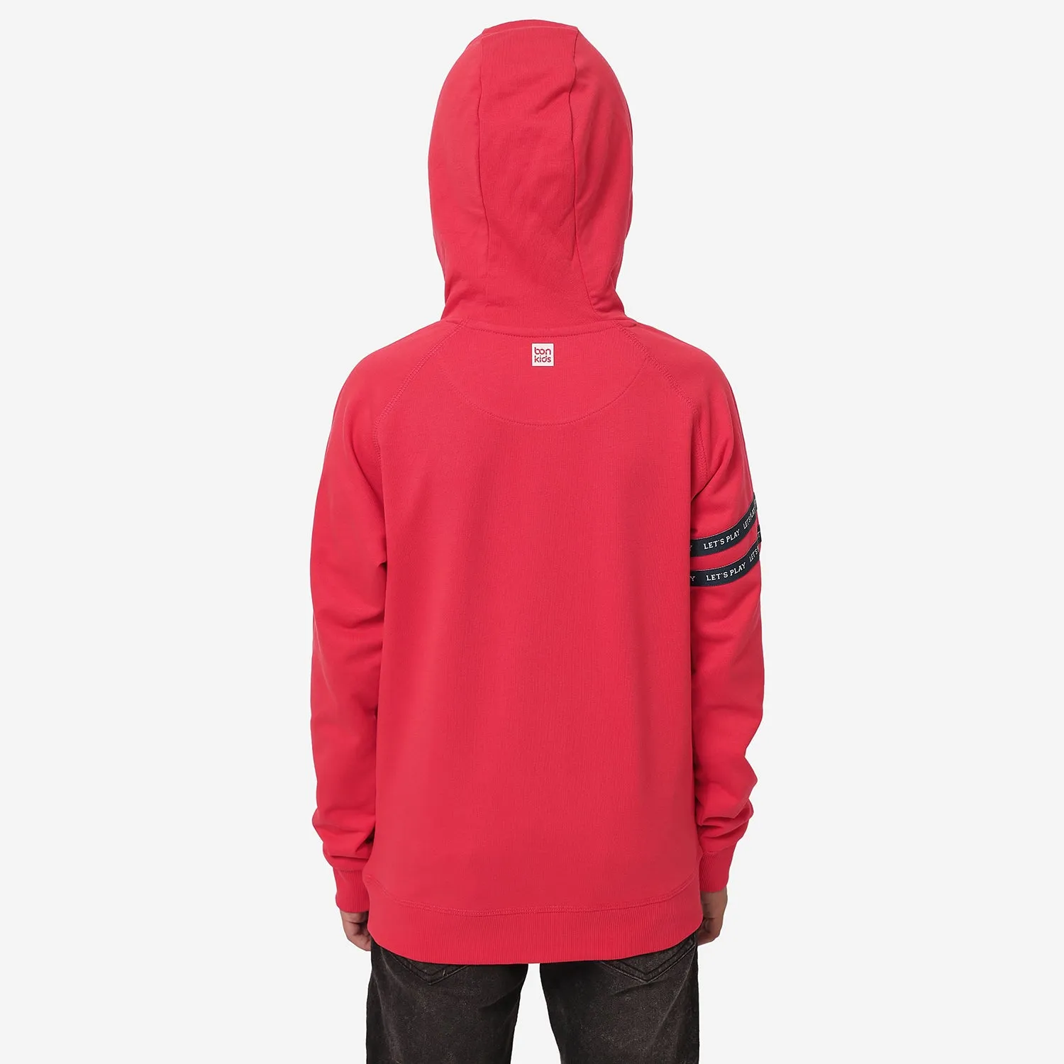 Boys Red Embroidery Hoodies