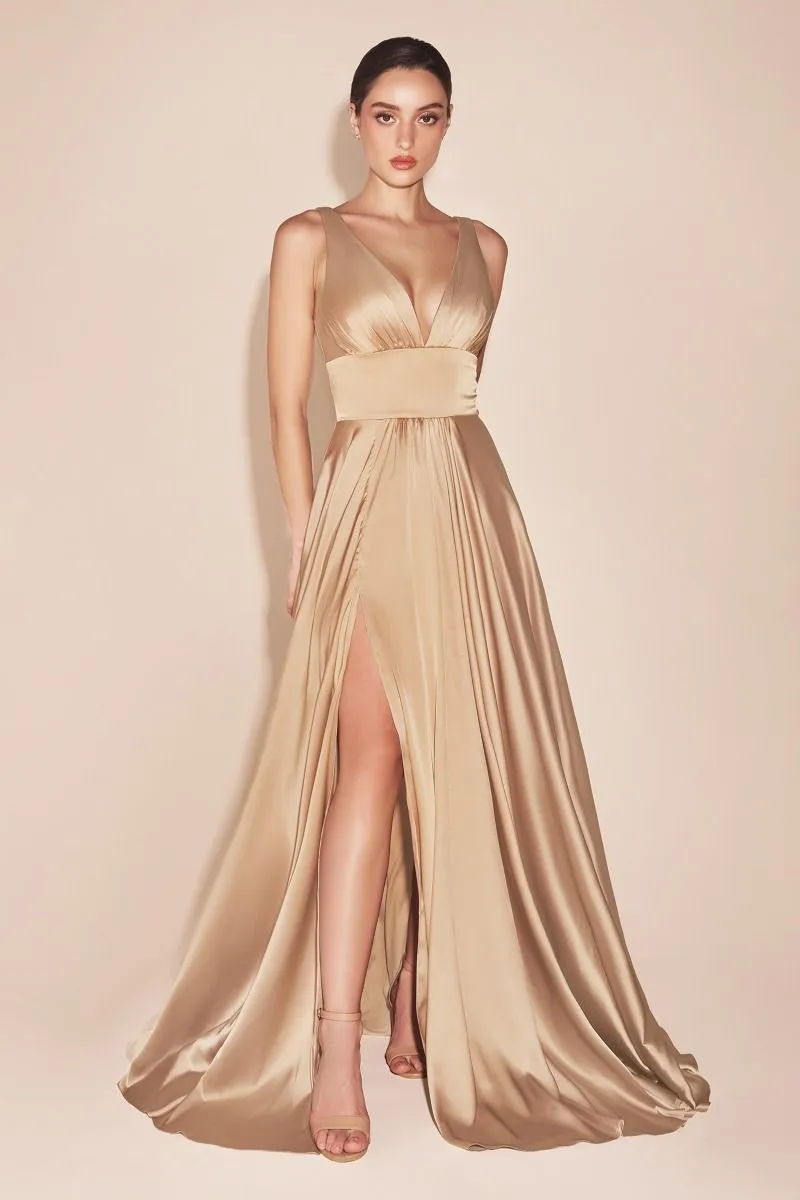 Brilliance | Satin A Line Dress | LaDivine 7469