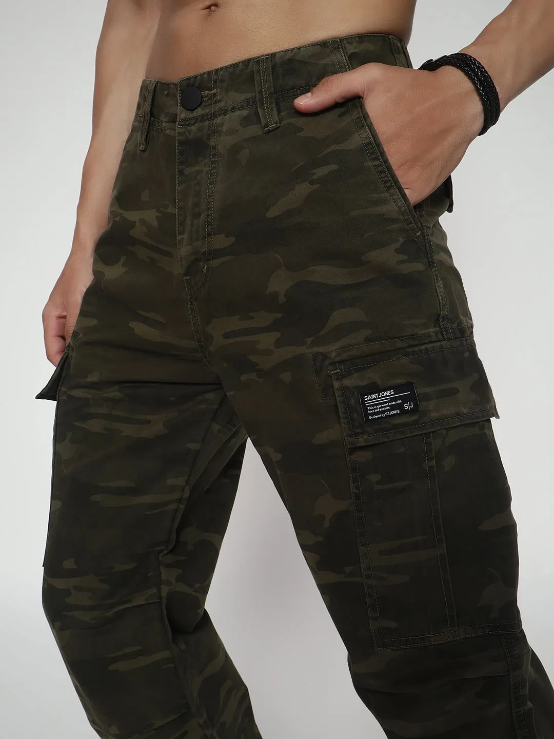 CAMOUFLAGE STRAIGHT FIT CARGO(LOOK FIVE)