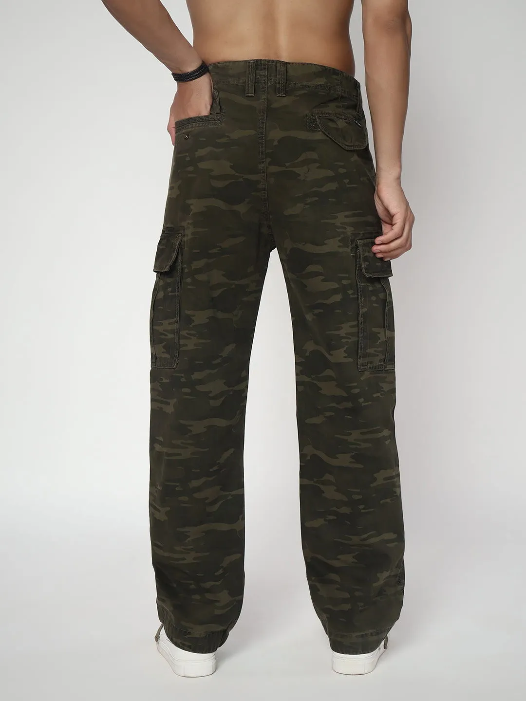 CAMOUFLAGE STRAIGHT FIT CARGO(LOOK FIVE)