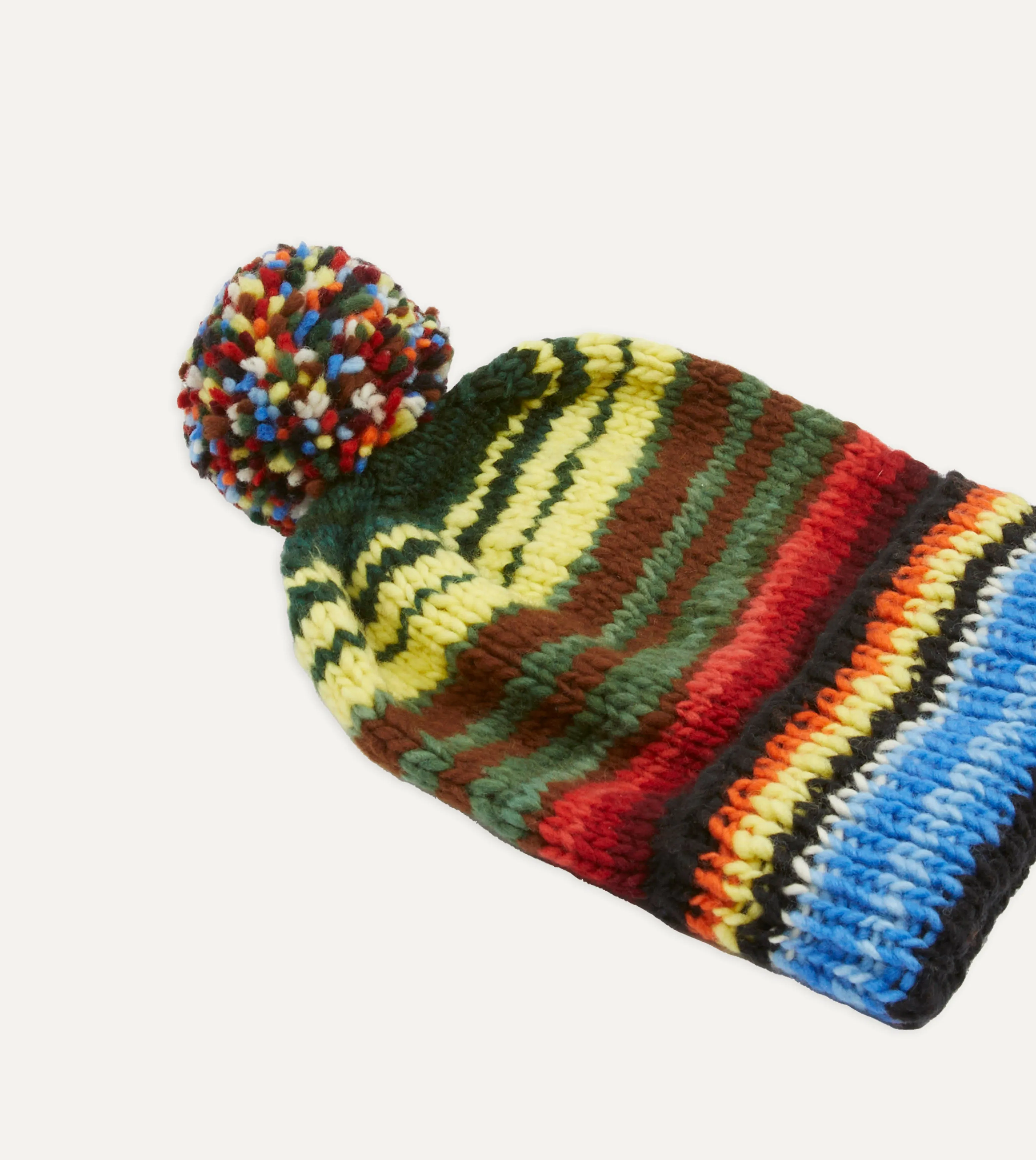 Chamula for Drake's Green Serape Merino Knit Cap