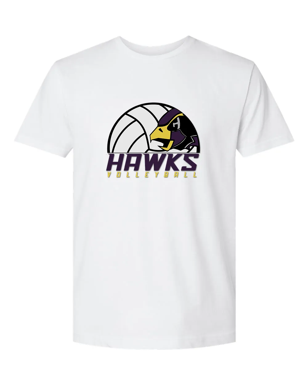 Chaska Hawks Volleyball Youth White Super-Soft Tee