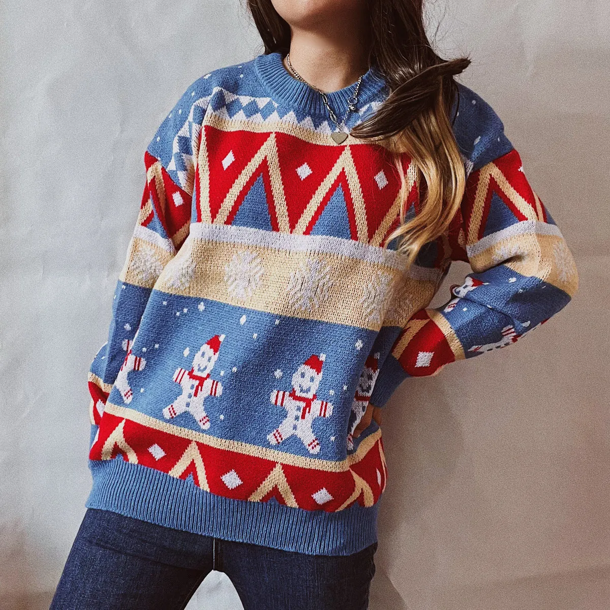 Christmas Sweater Womens Fashion Holiday Clothing Ugly Christmas Sweater Unisex Sweatshirt KESLEY