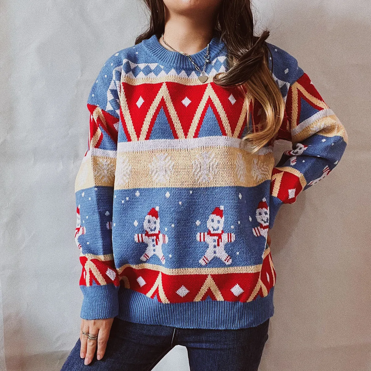 Christmas Sweater Womens Fashion Holiday Clothing Ugly Christmas Sweater Unisex Sweatshirt KESLEY