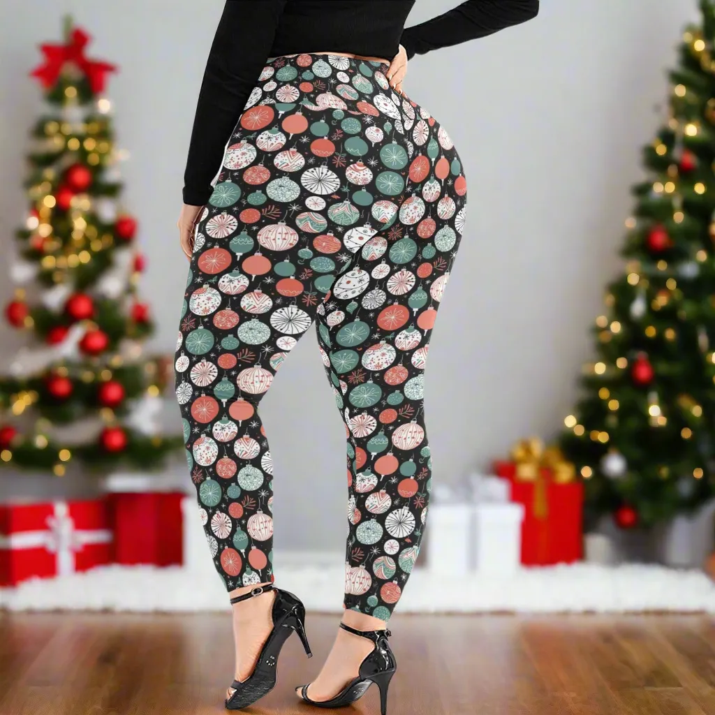 Colorful Ornament Women's Plus Size High Waited Leggings Women's High Waist Leggings(Plus Size)(ModelL45)