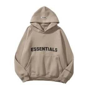 CREAM COLOR ESSENTIAL HOODIE