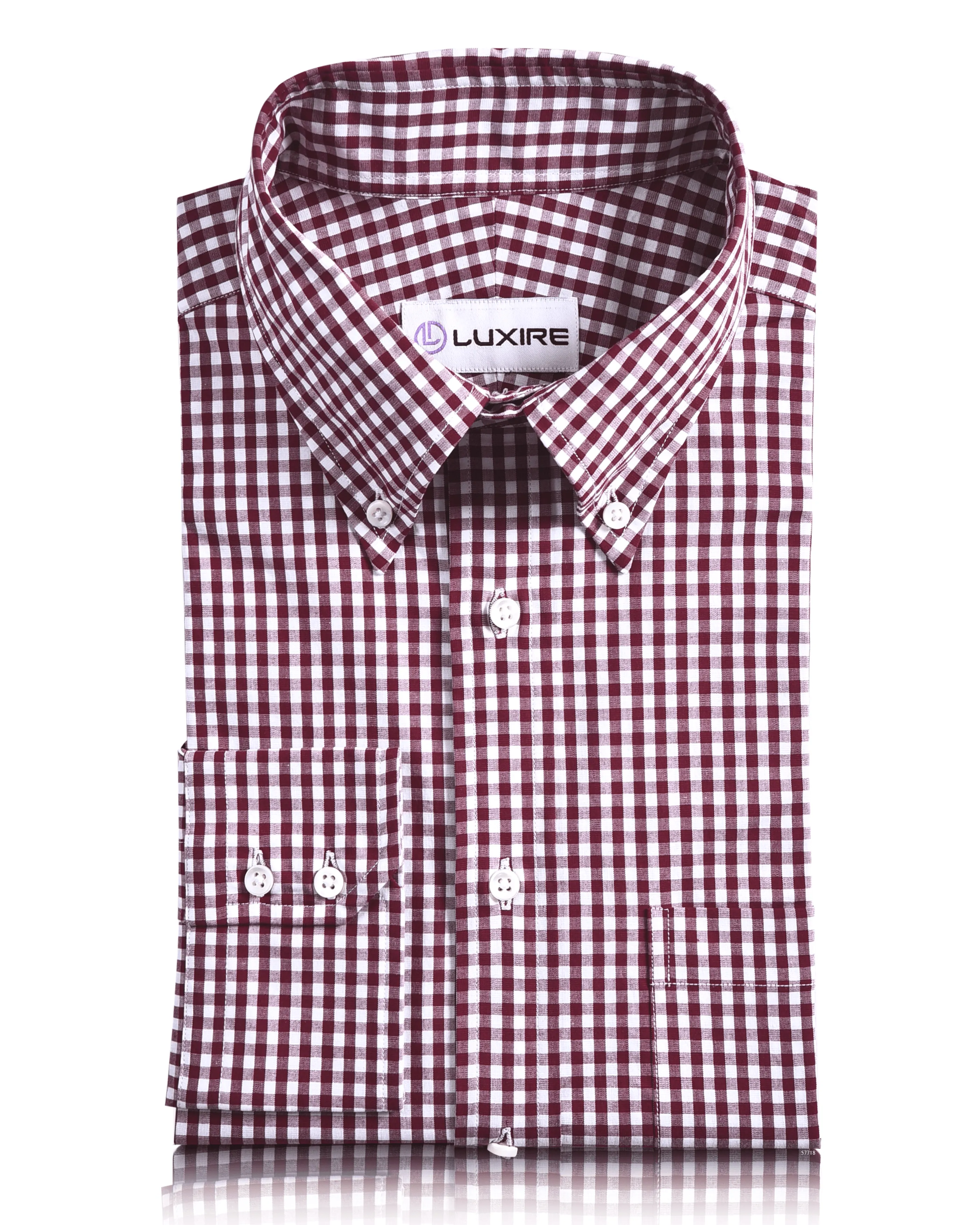 Deep Red Gingham Shirt