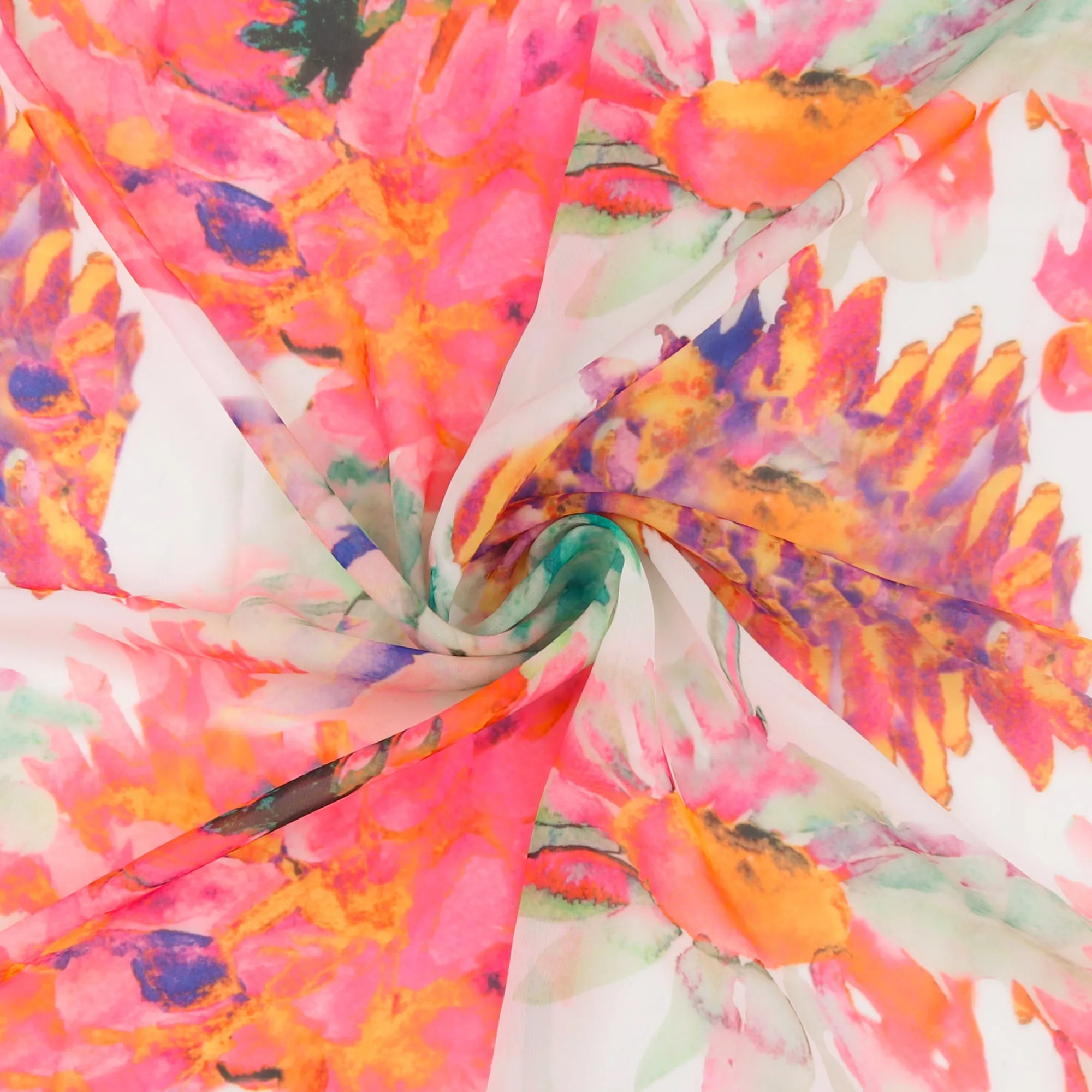 Digital Printed Chiffon - GARDENIA - 002 - Multi