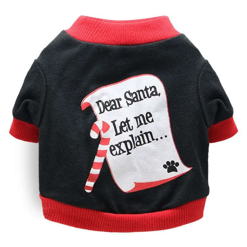 Dog Christmas Sweater - Holiday Pet Shirt for Dogs & Cats