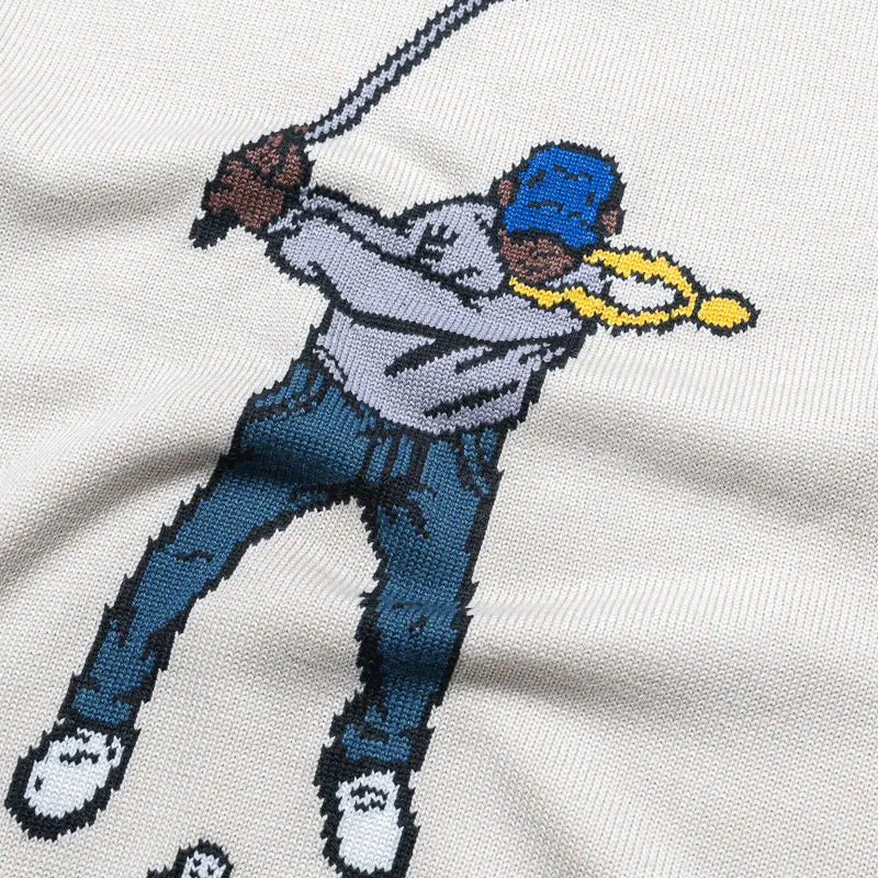 Eastside Golf Intarsia Swingman Sweater - Pumice