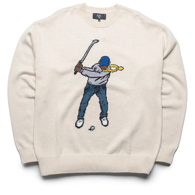 Eastside Golf Intarsia Swingman Sweater - Pumice