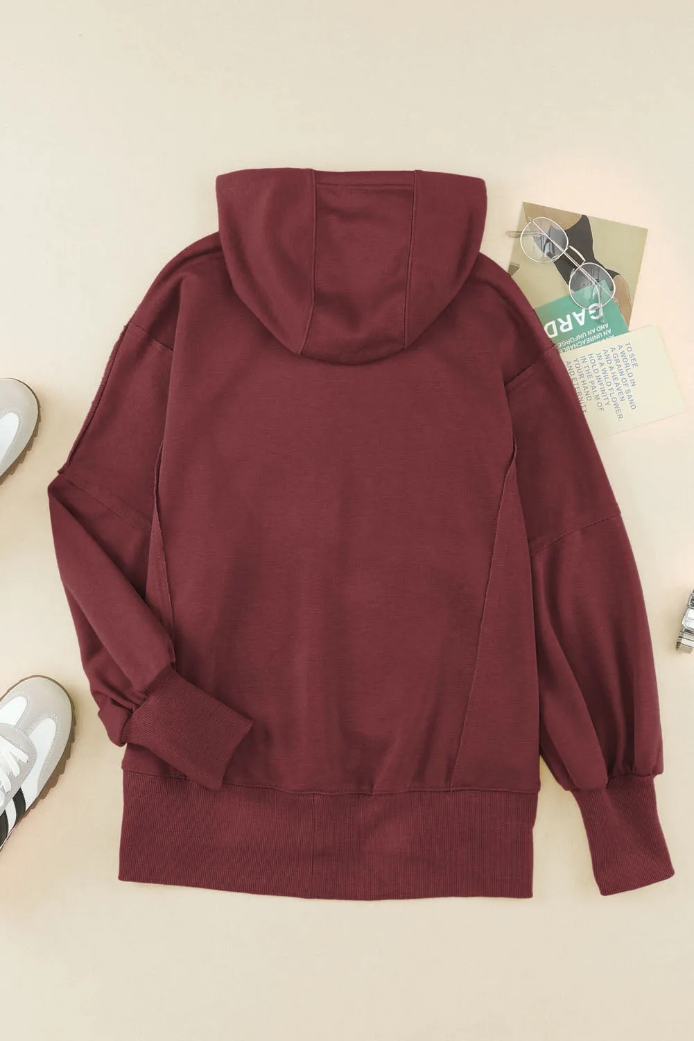 Exposed Seam Full Zip Hoodie