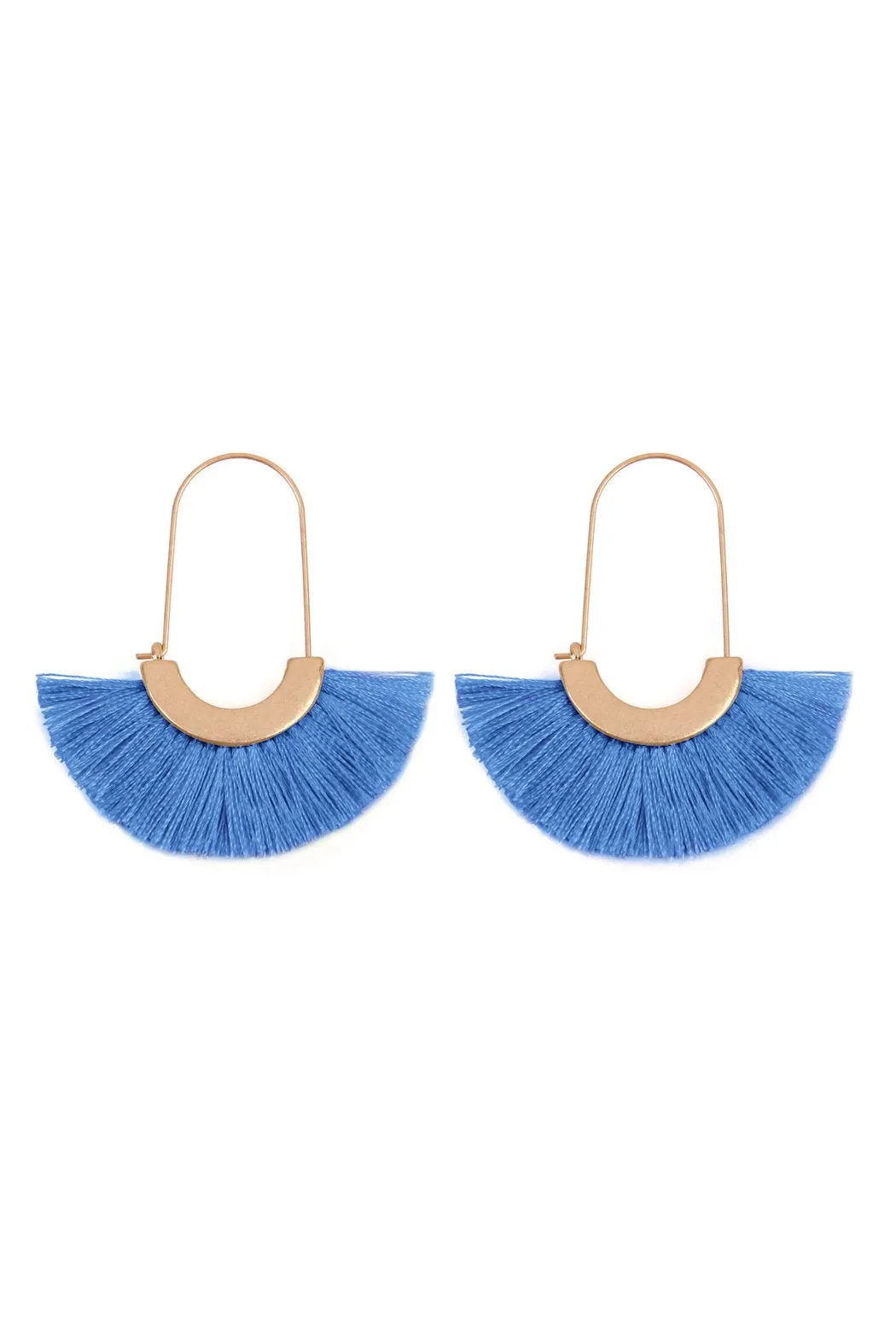 Fan Shape Drop Hoop Earrings