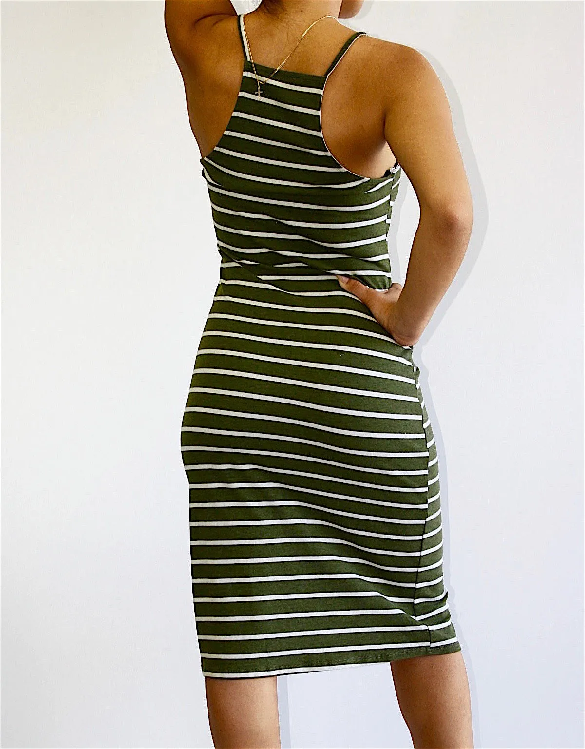 Green Striped Dress