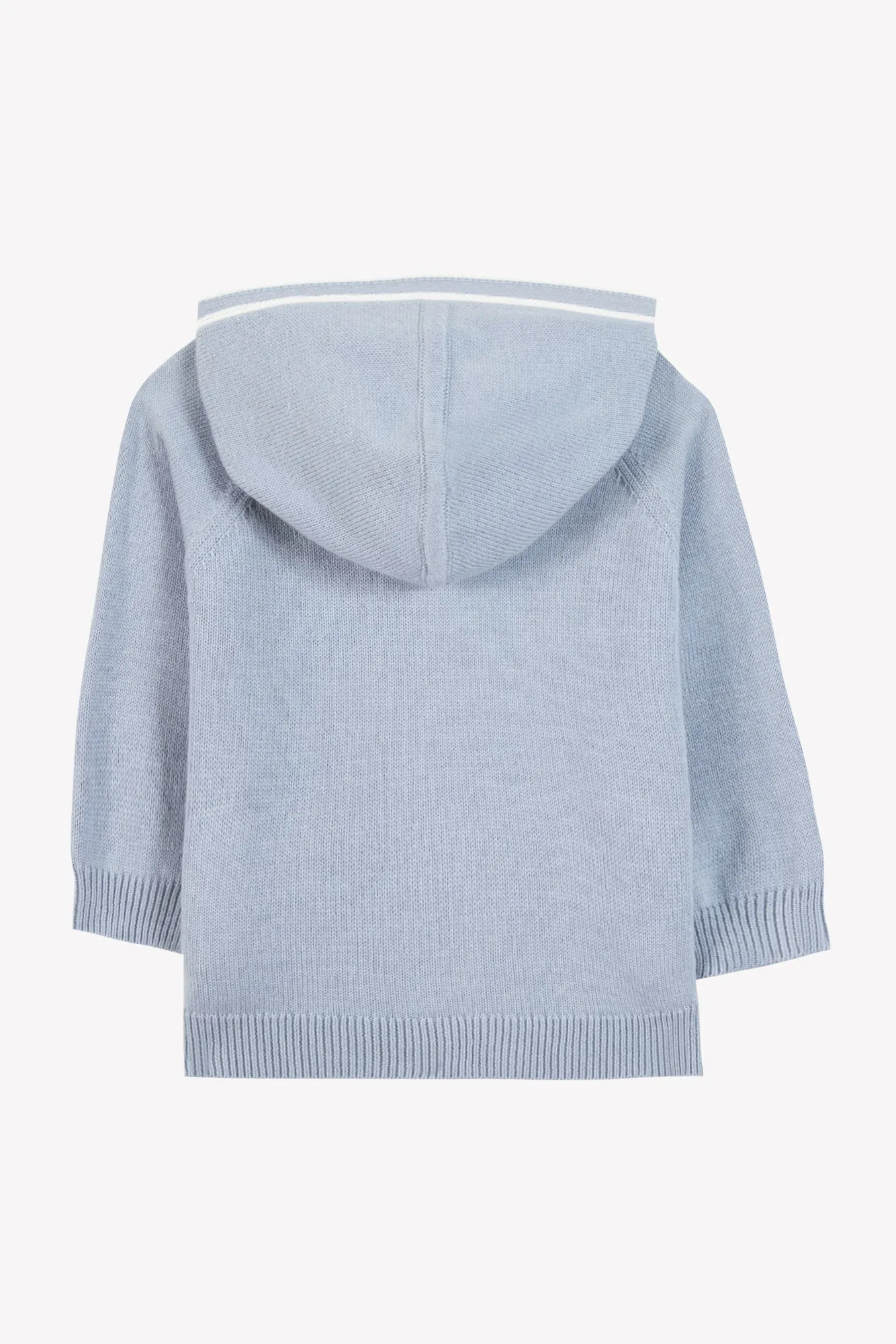 Hooded Cardigan - Blue Knitwear