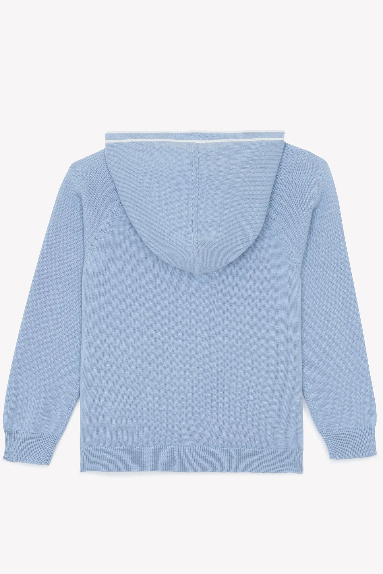 Hooded Cardigan - Blue Knitwear