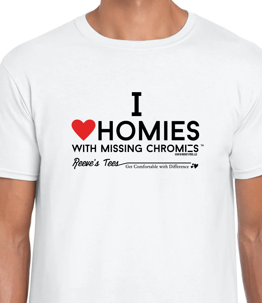 I Love Homies with MISSING Chromies - Kids - Short Sleeve Tee