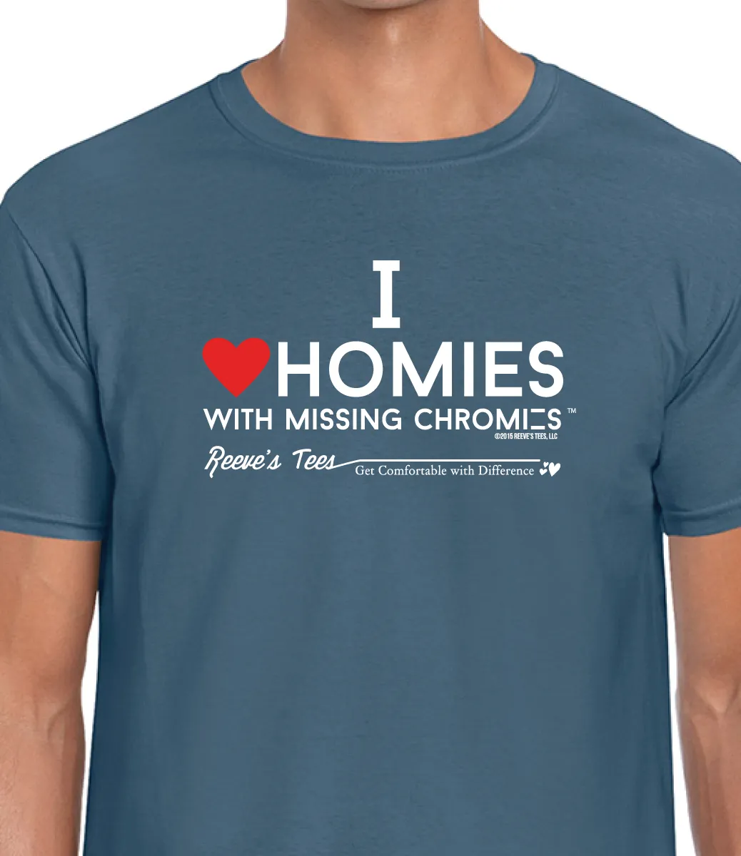 I Love Homies with MISSING Chromies - Kids - Short Sleeve Tee