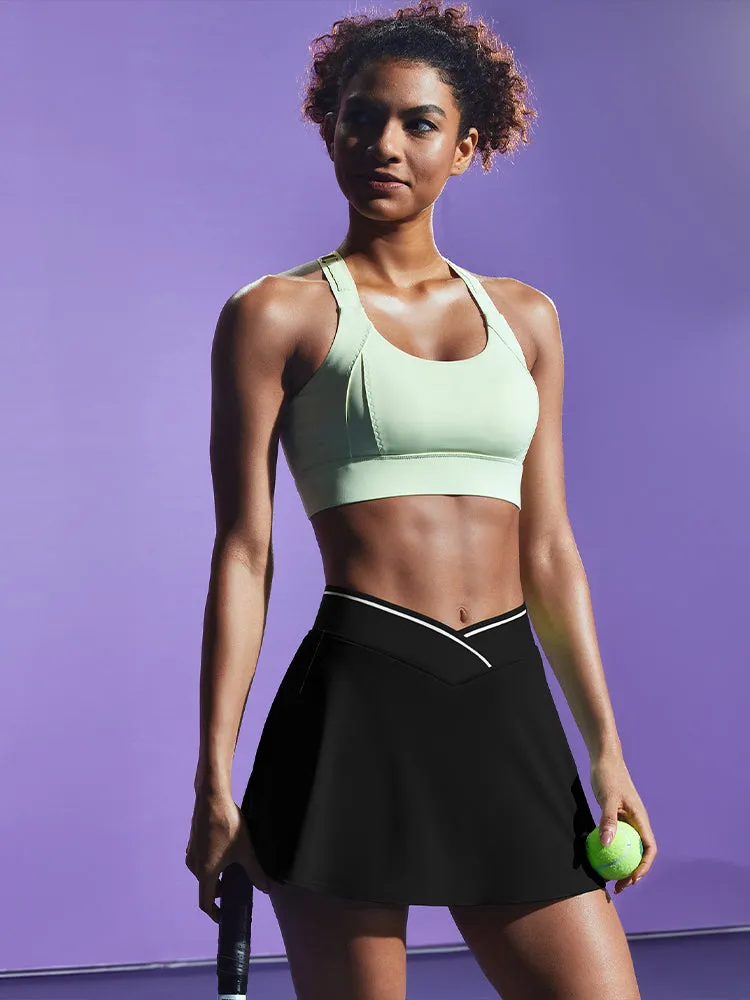 IUGA Cross Waist Tennis Skirts With Shorts