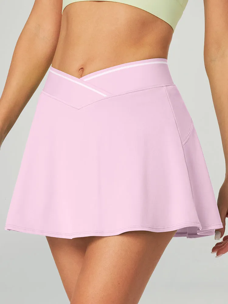 IUGA Cross Waist Tennis Skirts With Shorts