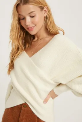 Ivory Crossover Sweater