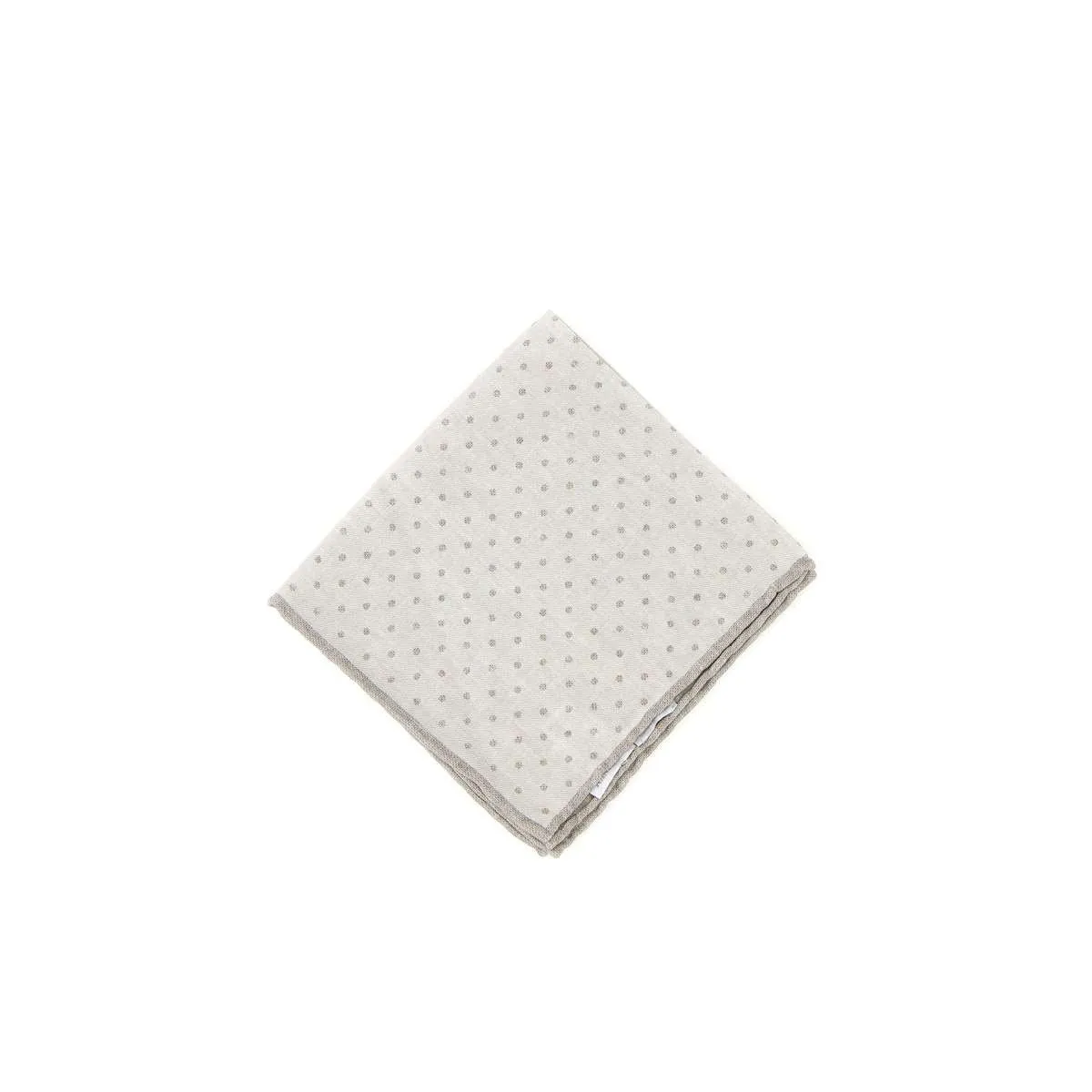 Ivory Pois Print Wool and Cotton Pochette