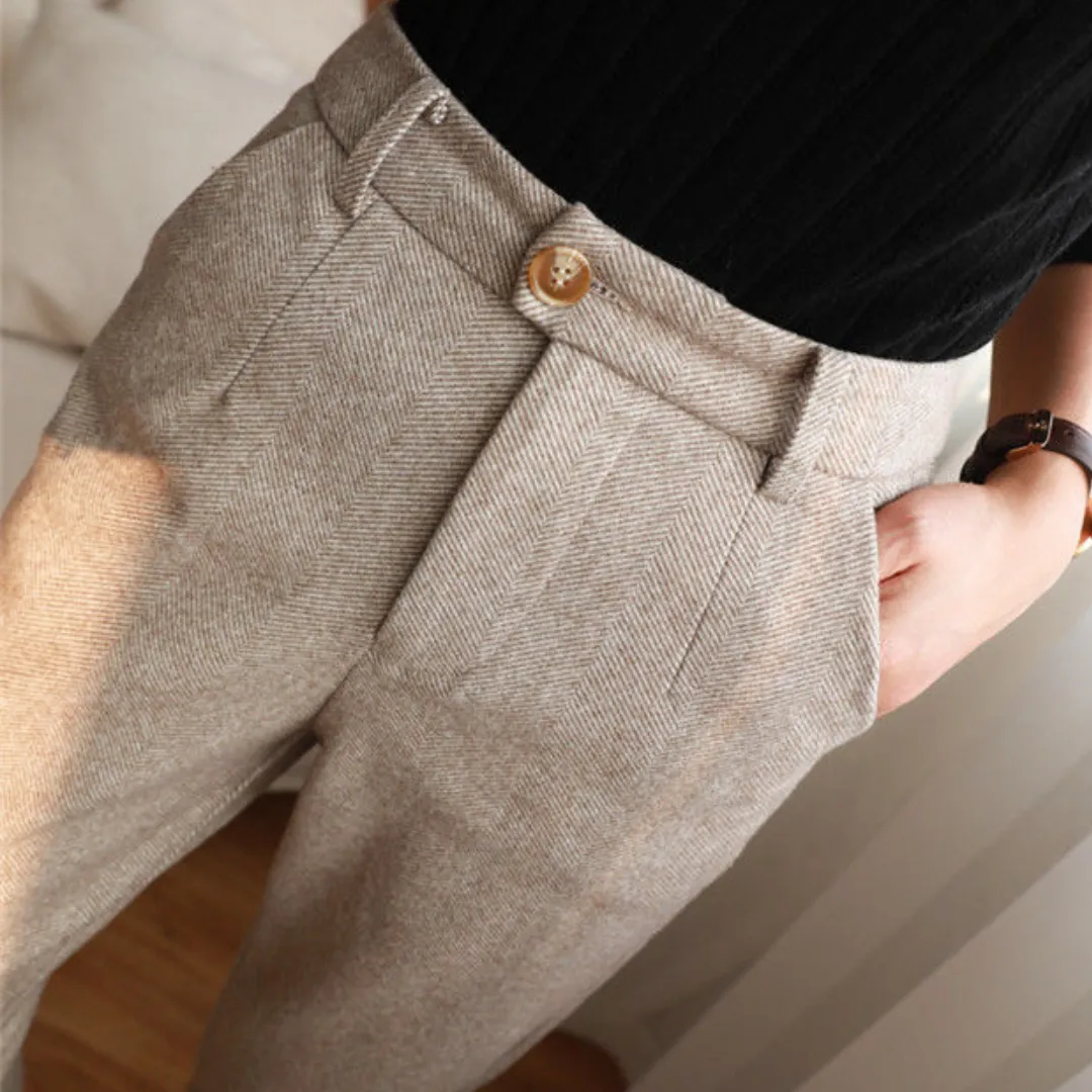 Ivyshape | Chic Winter Wool Pants for Women Comfortable & Warm