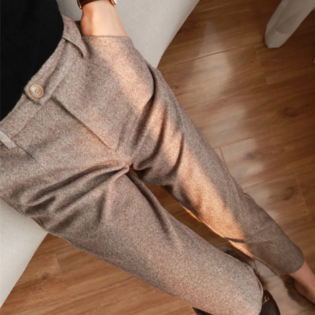 Ivyshape | Chic Winter Wool Pants for Women Comfortable & Warm