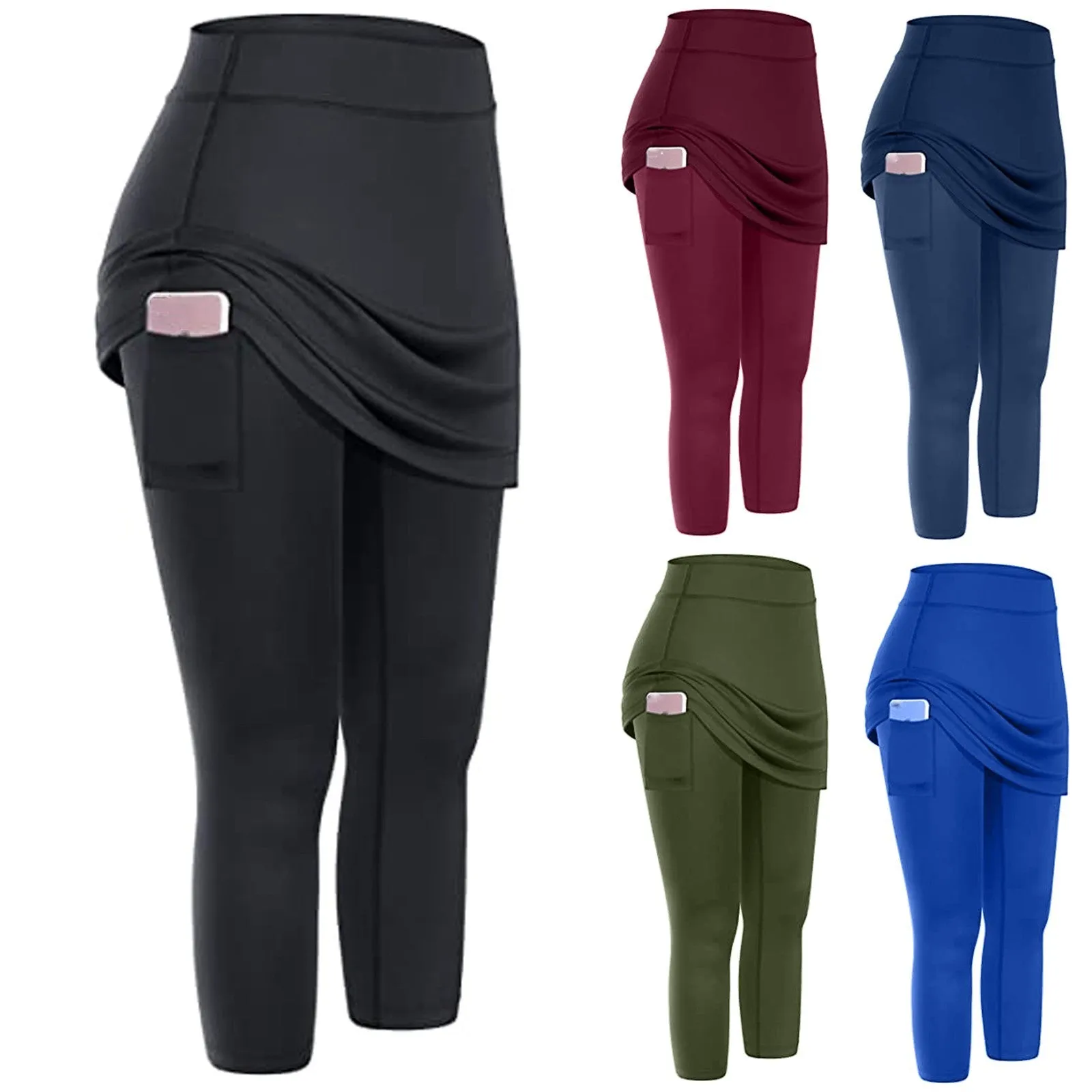 Jacqueline – Women's Tennis Skirted Leggings with Pockets