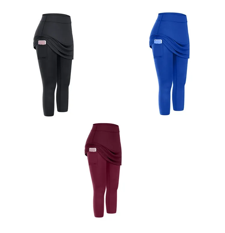 Jacqueline – Women's Tennis Skirted Leggings with Pockets