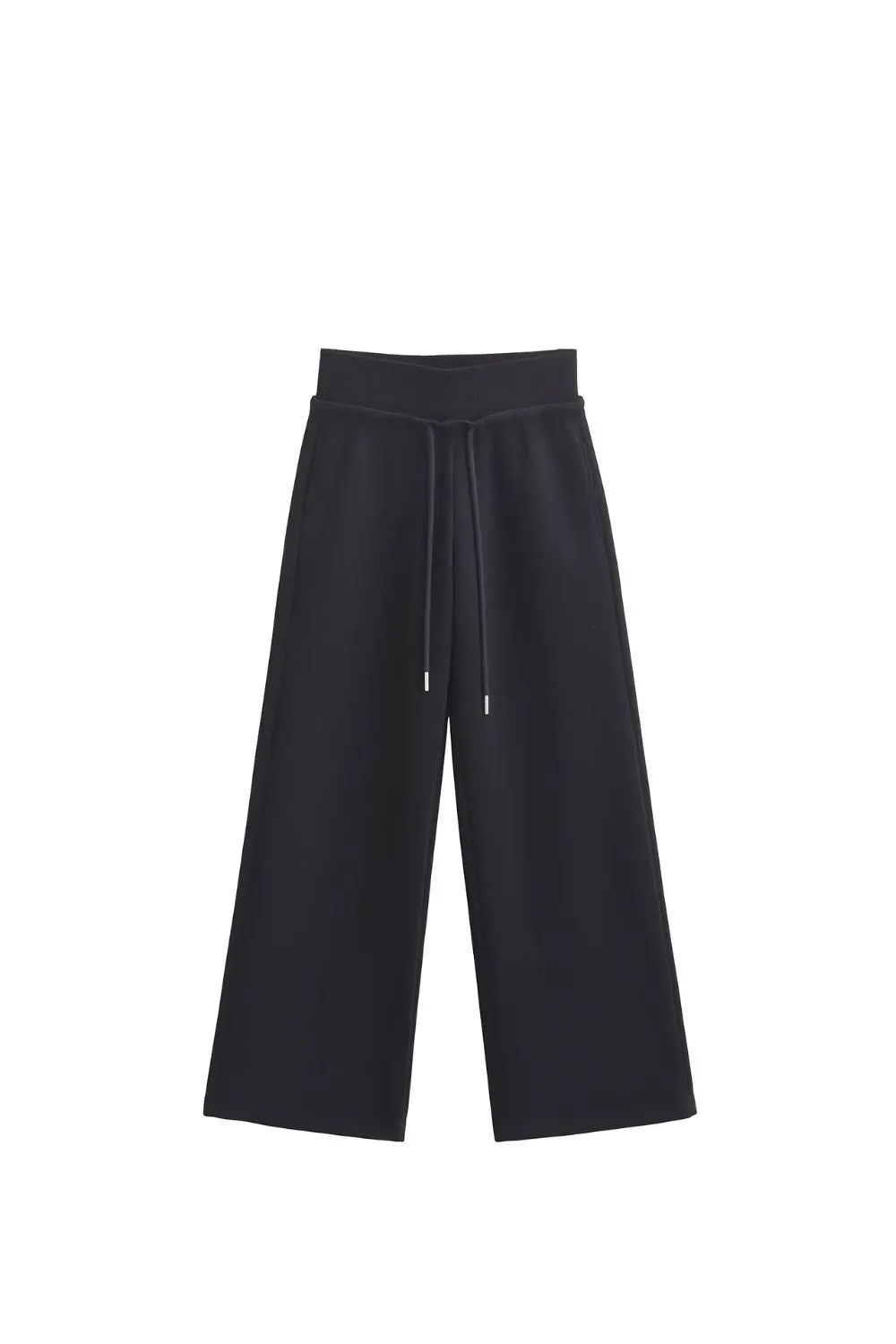 'Joanne' Stylish Ribbed Waist Straight-Leg Pants