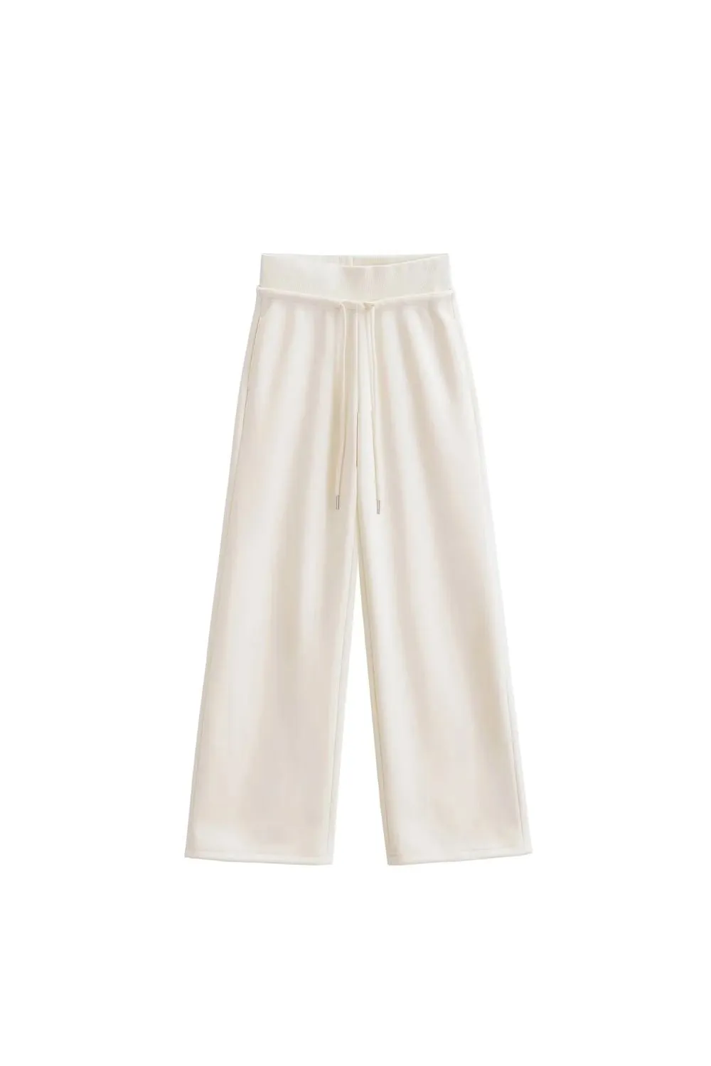 'Joanne' Stylish Ribbed Waist Straight-Leg Pants