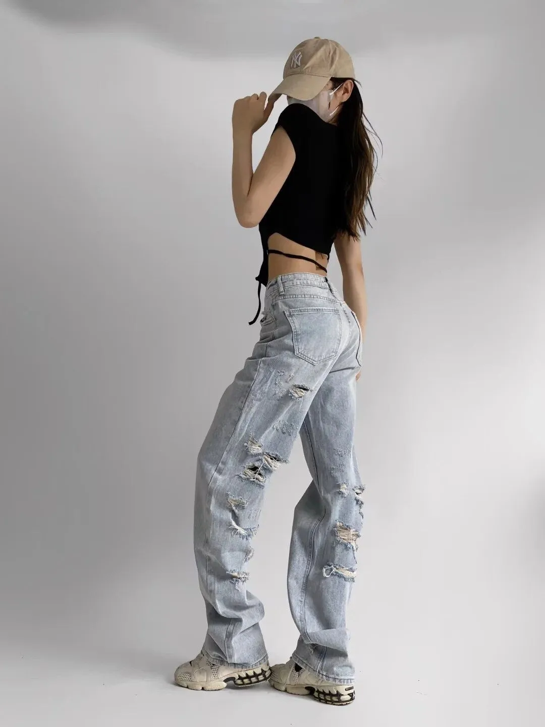 Joskaa Long Denim High street Pants