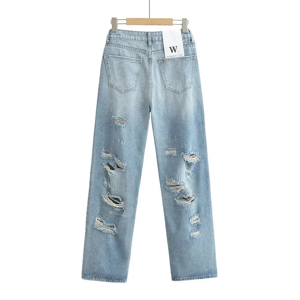 Joskaa Long Denim High street Pants