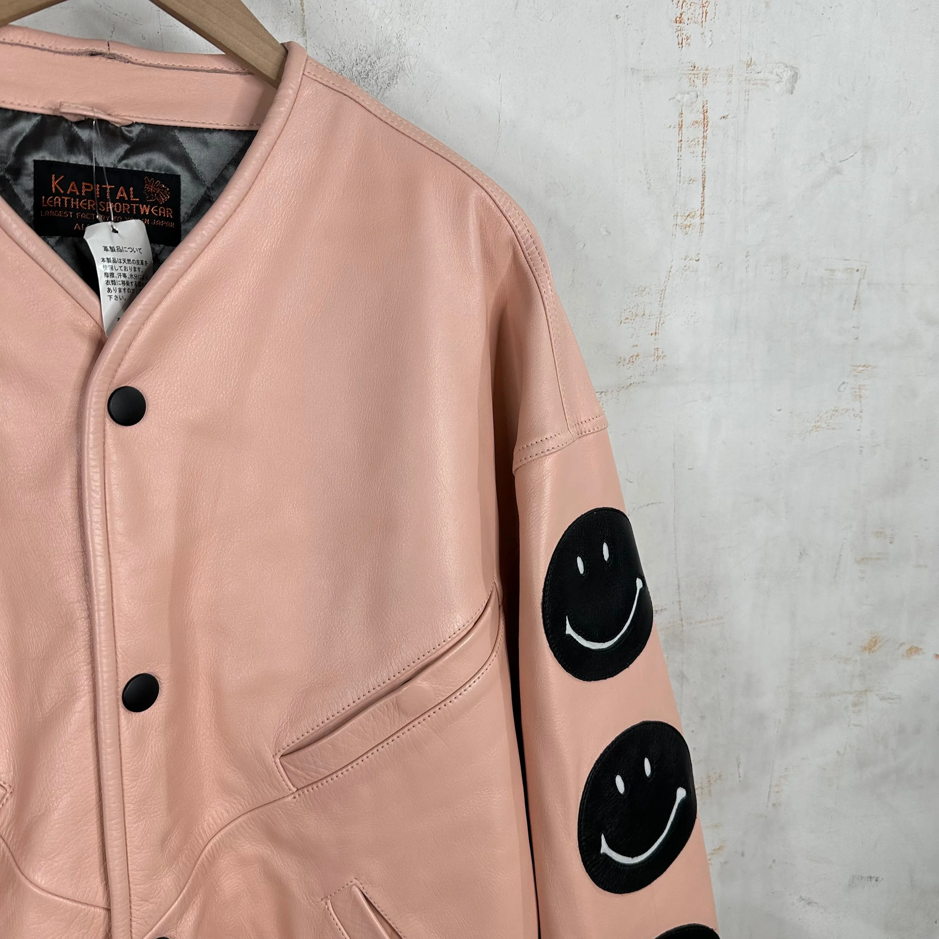 Kapital Pink Hand Cut Leather 4-Pocket Jacket