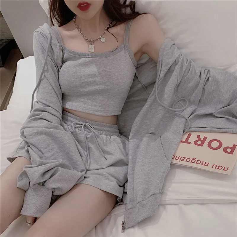 Kawaii Trendy Hoodie Style Three Piece Set - Your Perfect Casual Outfit