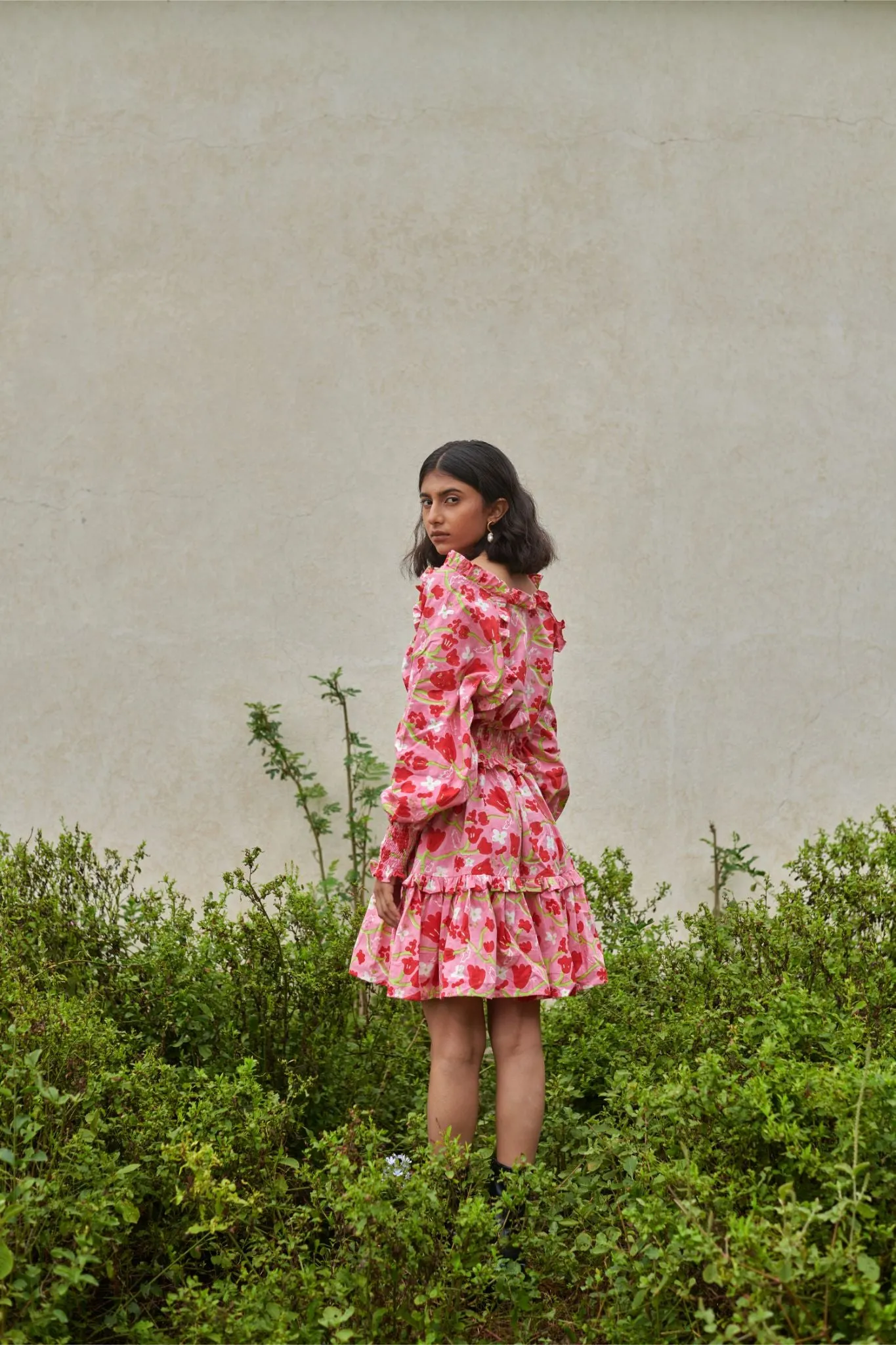 Le Blush Fleur Ruffle Baby Dress