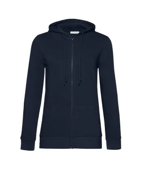 Navy Blue - B&C Inspire Zipped Hood /women