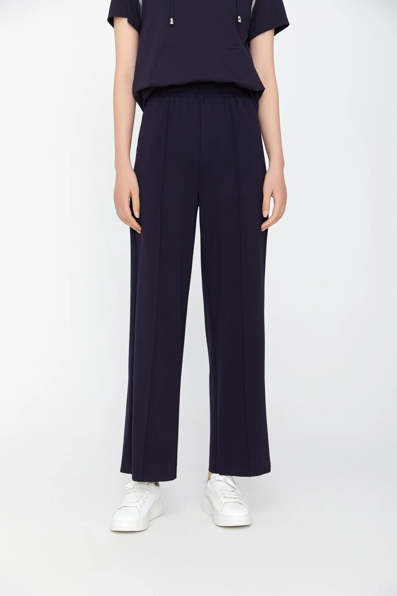 Navy Blue Wide Leg Loose Comfy Pants