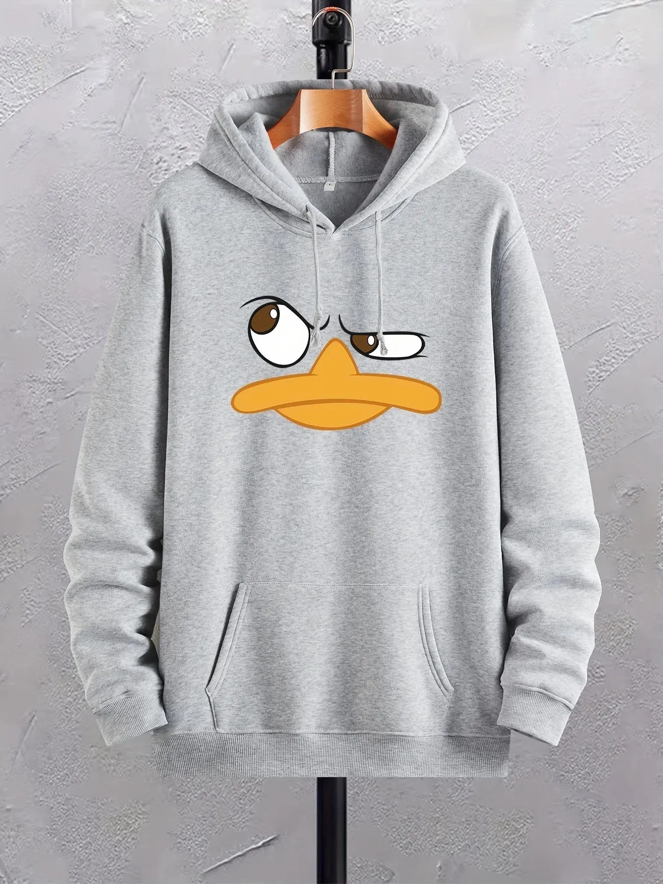 OB Cartoon Duck Print Graphic Hoodies