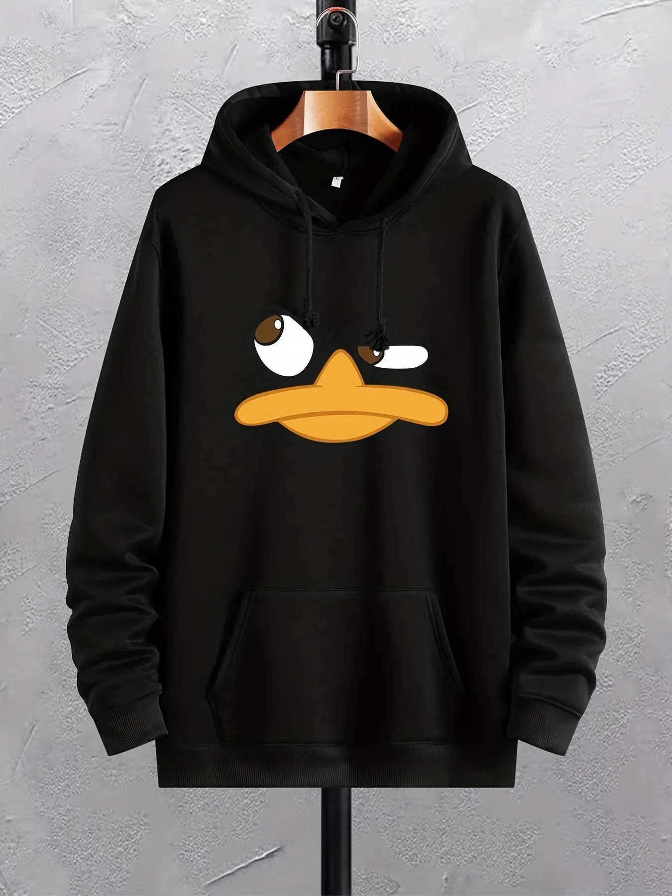 OB Cartoon Duck Print Graphic Hoodies