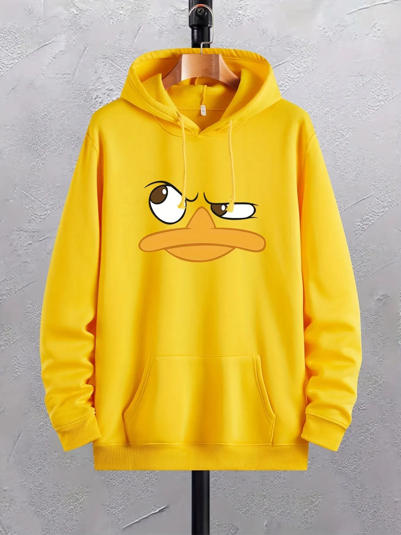 OB Cartoon Duck Print Graphic Hoodies